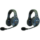 Eartec EVADE EVX2D Light-Industrial Full-Duplex Wireless Intercom System with 2 Dual-Ear Headsets (2.4 GHz)