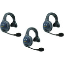 Eartec EVADE EVX3S Light-Industrial Full-Duplex Wireless Intercom System with 3 Single-Ear Headsets (2.4 GHz)