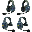 Eartec EVADE EVX422 Light-Industrial Full-Duplex Wireless Intercom System with 2 Dual-Ear and 2 Single-Ear Headsets (2.4 GHz)