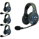 Eartec EVADE EVX4D Light-Industrial Full-Duplex Wireless Intercom System with 4 Dual-Ear Headsets (2.4 GHz)