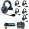 Eartec EVADE EVX6S Light-Industrial Full-Duplex Wireless Intercom System with 6 Single-Ear Headsets (2.4 GHz)