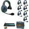 Eartec EVADE EVX8S Light-Industrial Full-Duplex Wireless Intercom System with 8 Single-Ear Headsets (2.4 GHz)