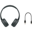 Sony WH-CH520 Wireless On-Ear Headphones with Microphone (Black)