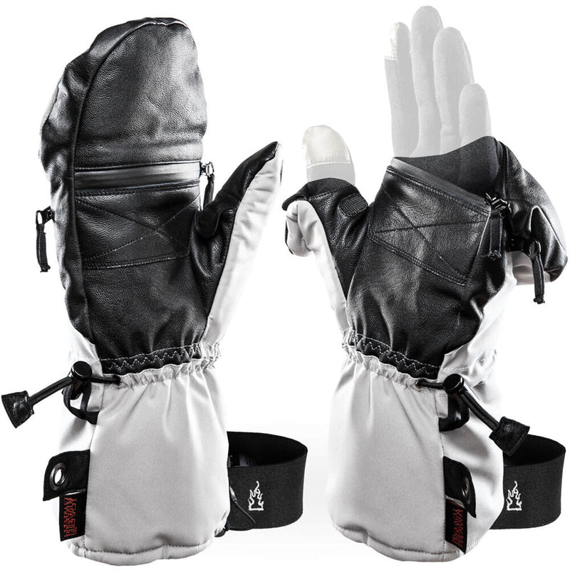 The Heat Company Shell Mittens (Size 12-13, White)