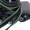 ObiJimmy Minami Pure Silk Camera Strap (Black with Blue/Yellow Stripes, 47.2")