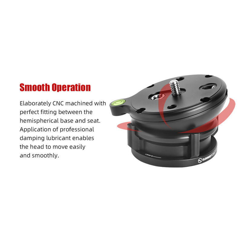 Sunwayfoto LB-68 Leveling Base&nbsp;with External Bubble Level (Black)