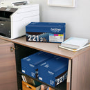 Brother TN221 Standard Yield Color Toner Cartridge 3-Pack