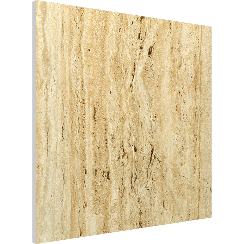 Vicoustic Flat Panel VMT Wall and Ceiling Acoustic Tile Natural Stones (Travertino Classico, 23.4 x 23.4 x 0.78", 4-Pack)