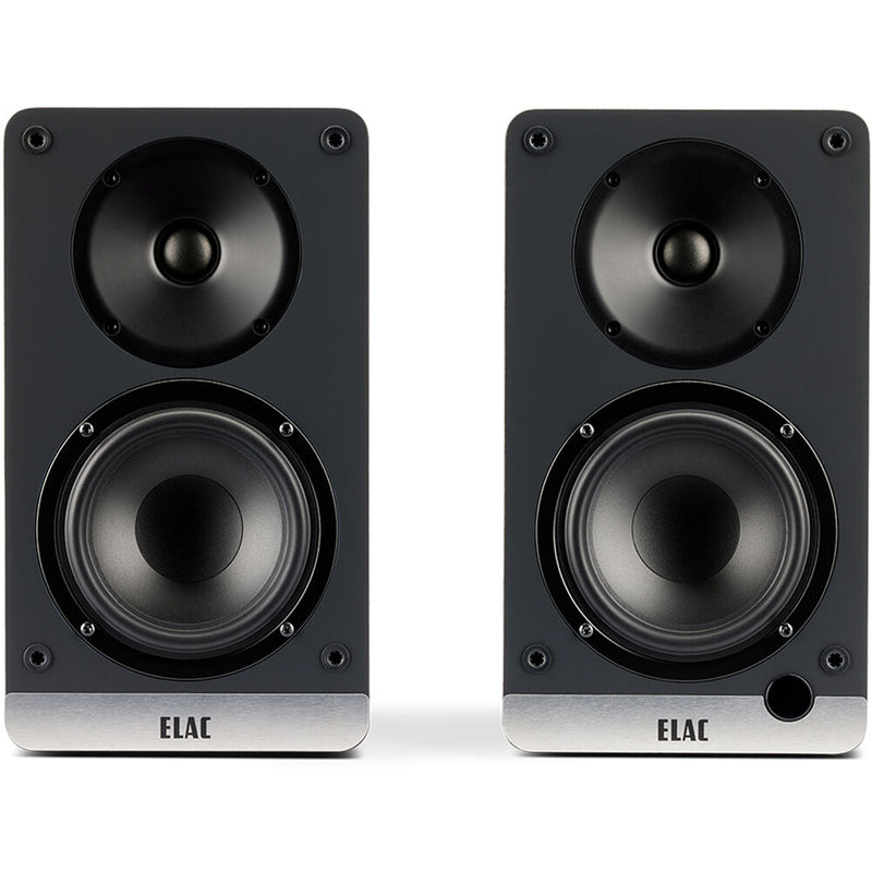 ELAC Debut ConneX DCB41 Two-Way Active Bookshelf Speakers (Black Ash, Pair)