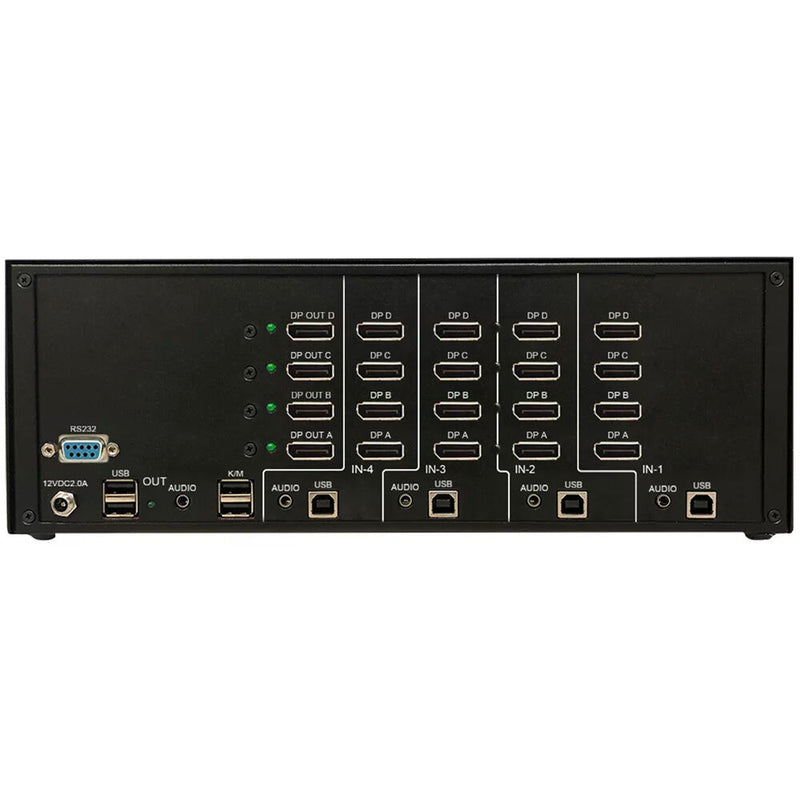 Smart-AVI 4-Port Quad-Head DisplayPort KVM Switch