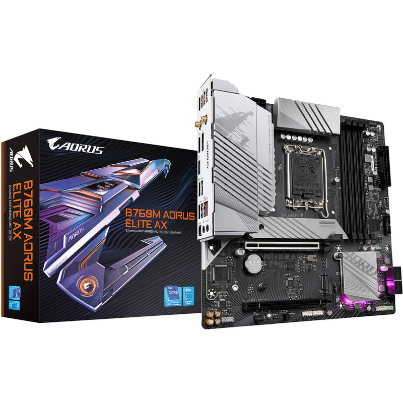 Gigabyte B760M AORUS ELITE AX LGA 1700 Micro-ATX Motherboard