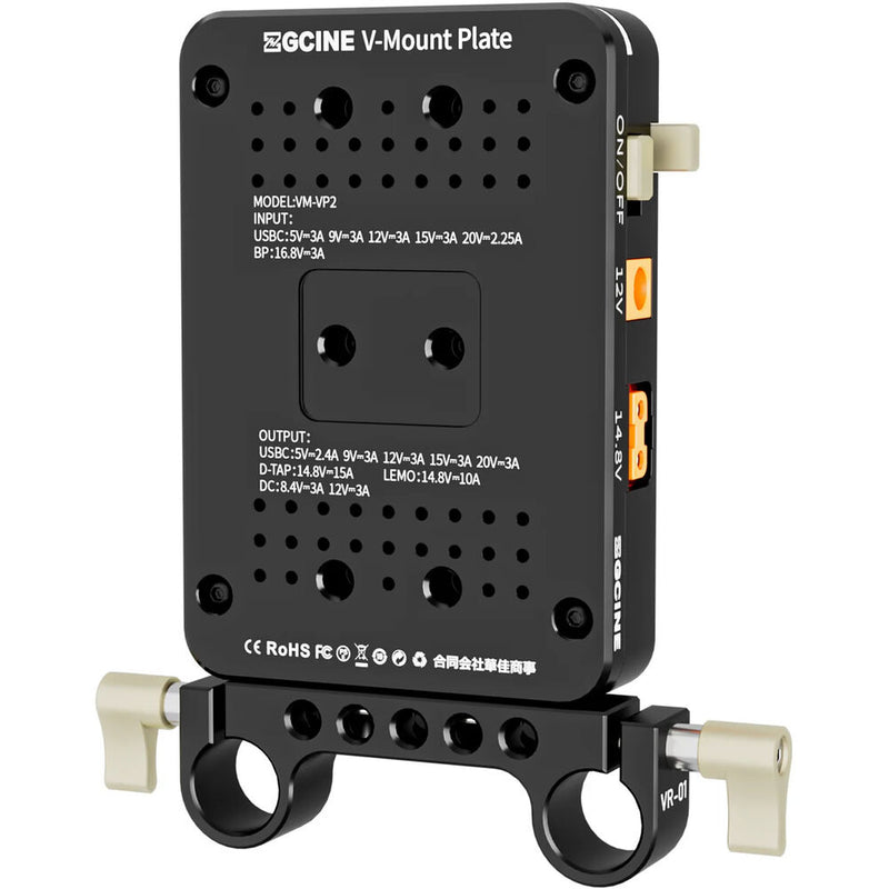 ZGCINE VM-VP2 Kit 1 V-Mount Battery Plate (15mm LWS)