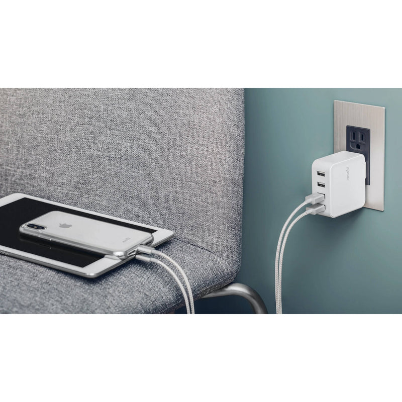 Moshi ProGeo 4-Port 35W USB Wall Charger (White)