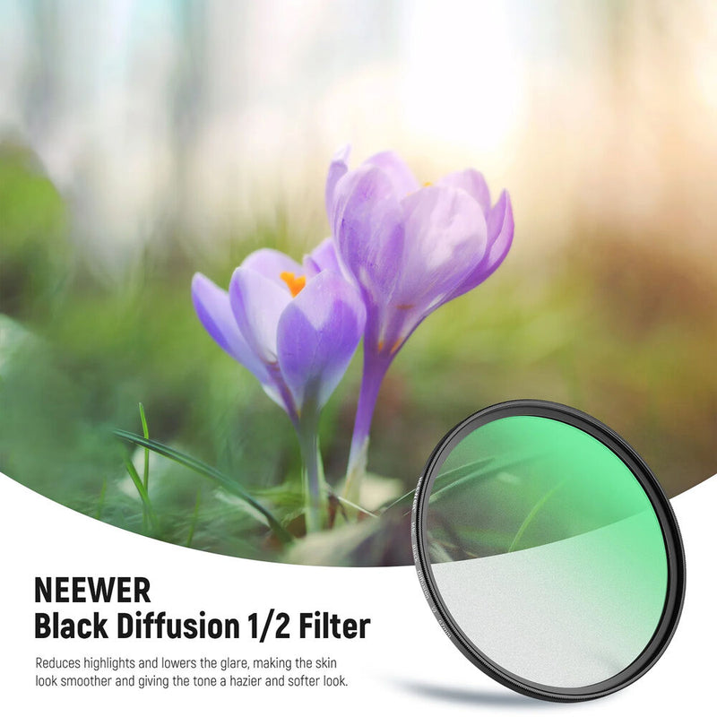 Neewer Black Diffusion Cinematic Effect Filter (77mm, Grade 1/2)