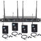 Nady D-450-LT Four-Person Digital Wireless Lavalier Microphone System (515 to 598 MHz)