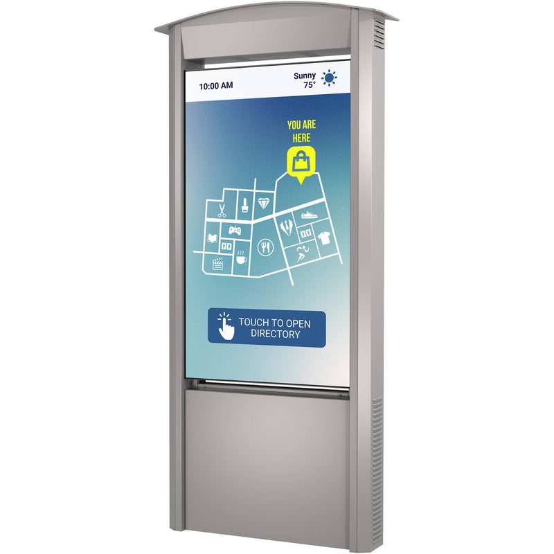 Peerless-AV Dual-Sided Smart City Kiosk with 55" Displays (Silver)