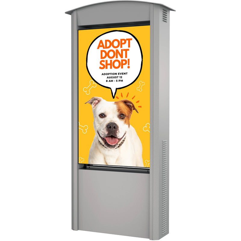 Peerless-AV Dual-Sided Smart City Kiosk with 55" Displays (Silver)