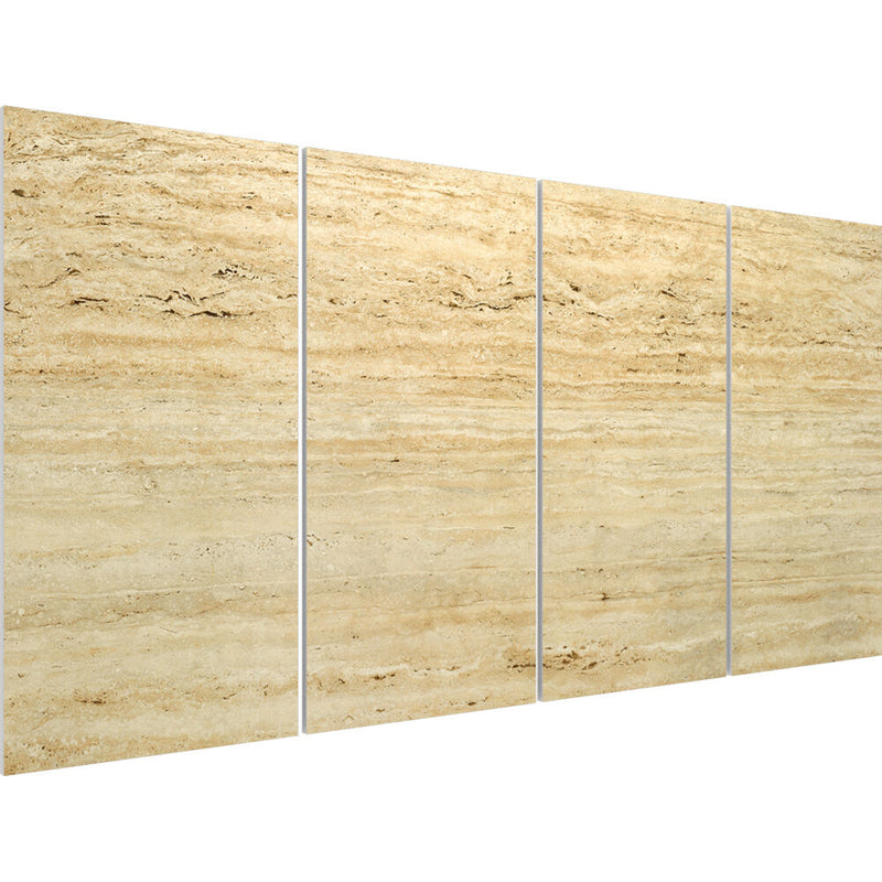 Vicoustic Flat Panel VMT Wall and Ceiling Acoustic Tile Natural Stones (Travertino Classico, 23.4 x 23.4 x 0.78", 4-Pack)
