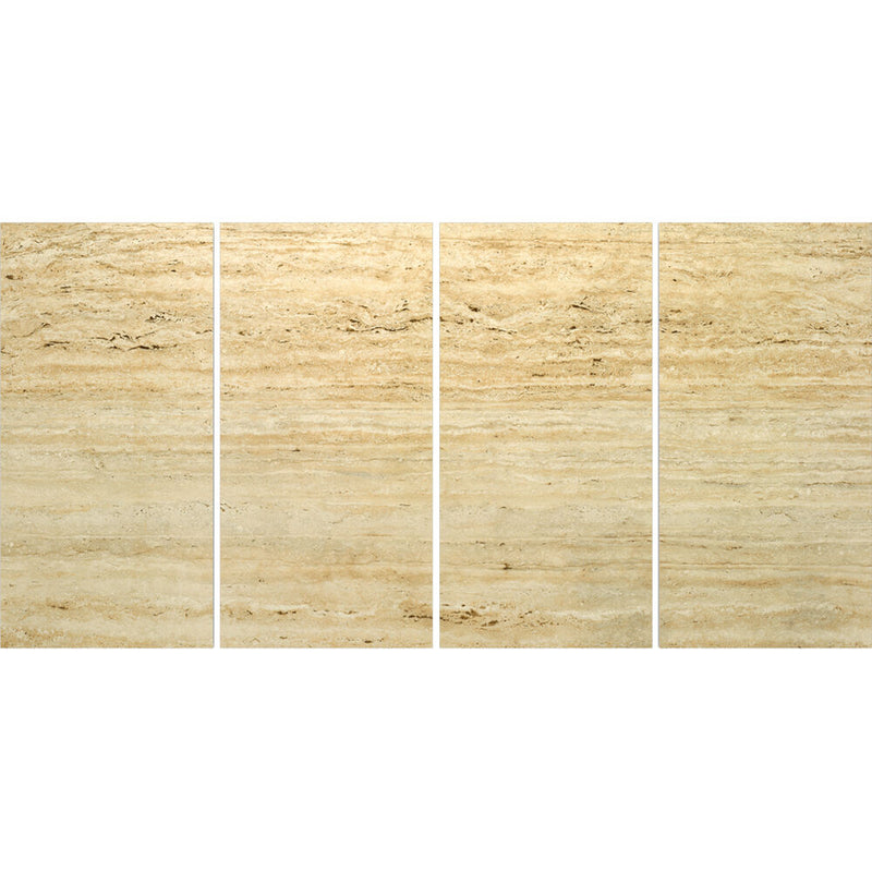 Vicoustic Flat Panel VMT Wall and Ceiling Acoustic Tile Natural Stones (Travertino Classico, 23.4 x 23.4 x 0.78", 4-Pack)