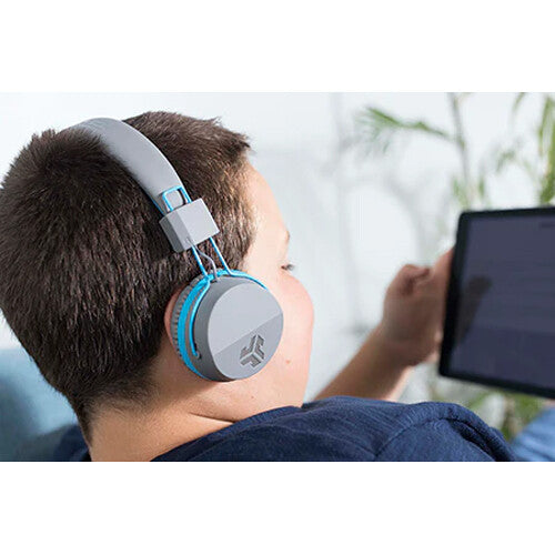 JLab JBuddies Studio On-Ear Kids Headphones (Gray and Blue)