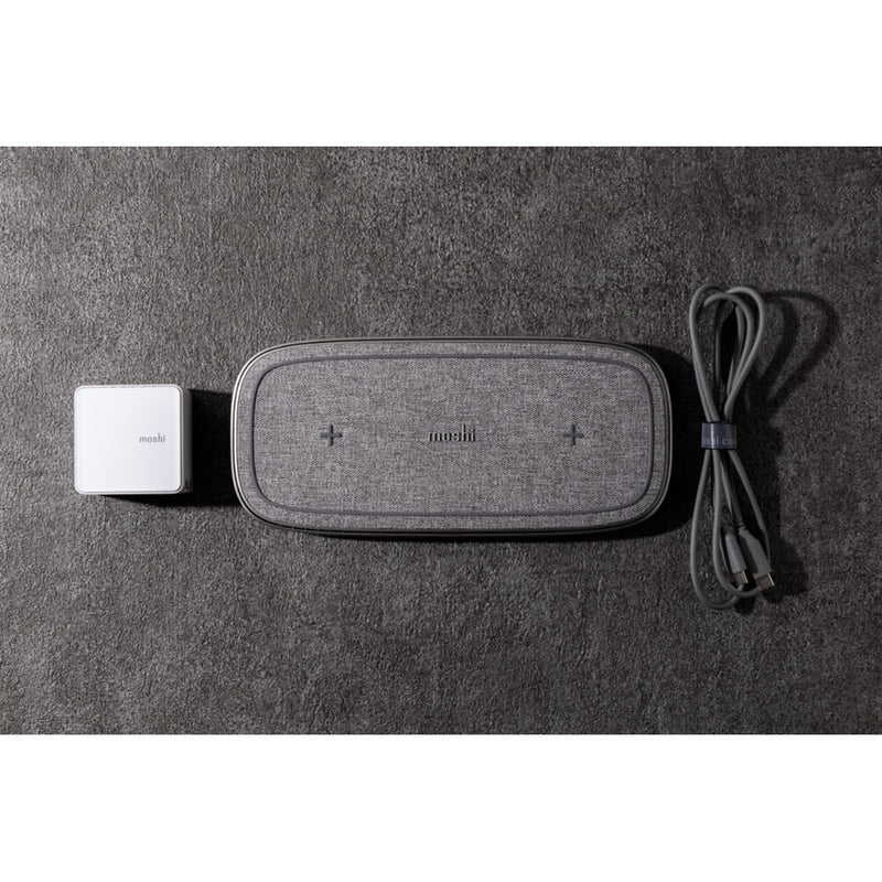 Moshi Sette Q 15W Dual Wireless Charging Pad (Nordic Gray)