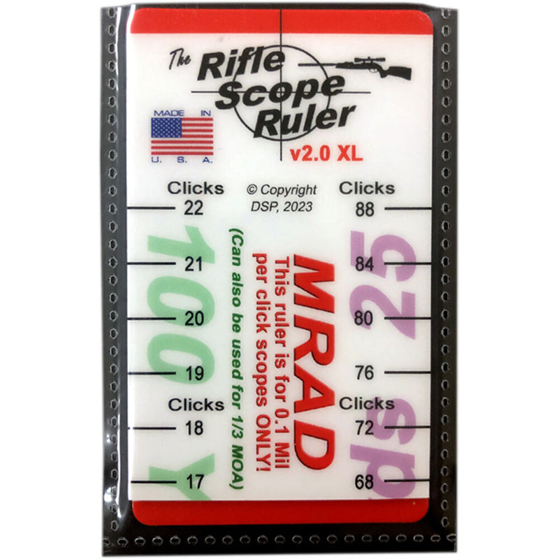 Rifle Scope Ruler (MRAD Version)