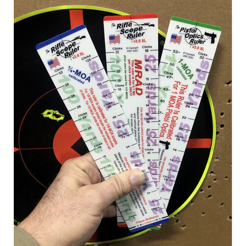 Rifle Scope Ruler Three Ruler XL Value Pack