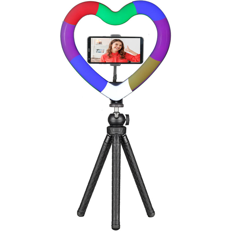 Sunpak Rainbow Heart-Shaped Vlogging Kit (10")