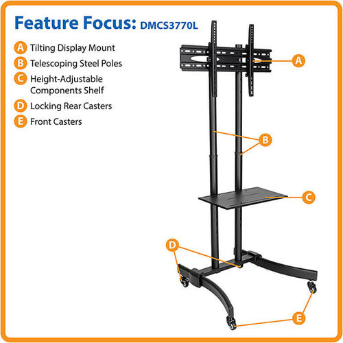 Tripp Lite Mobile TV Floor Stand Cart 37 to 70