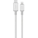 Moshi Integra USB-C Charge/Sync Cable with Lightning Connector (4', Jet Silver)