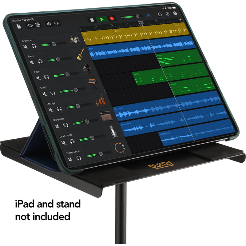 Auray MSP-9 Utility Tray for Mic Stands (Black)