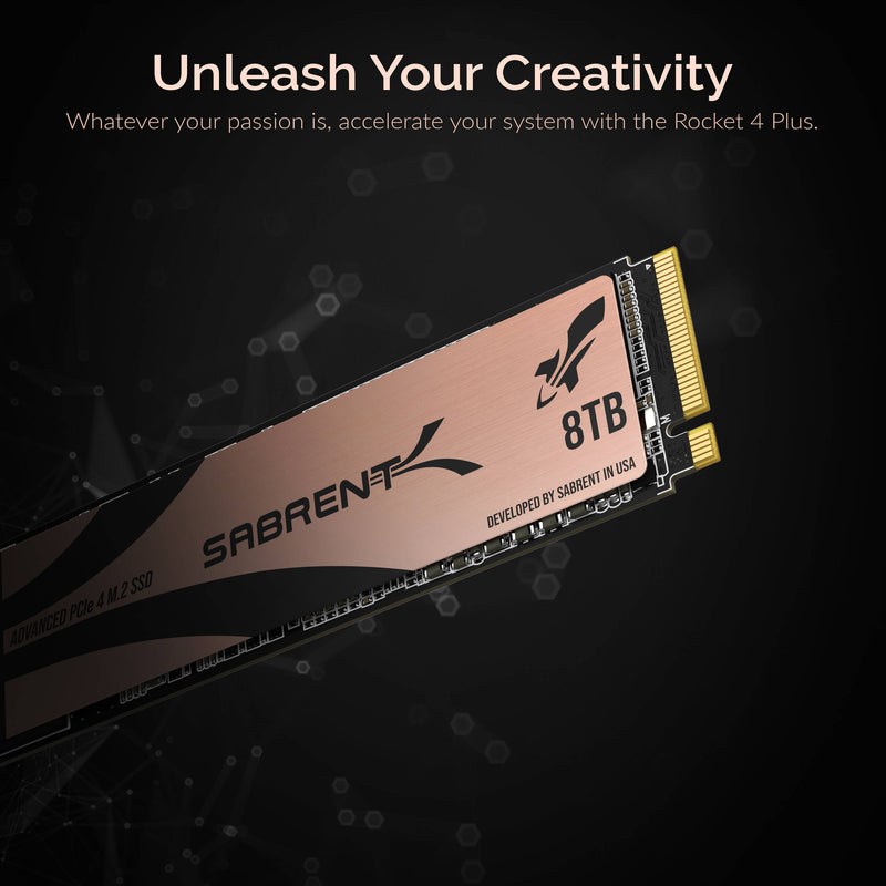 Sabrent 8TB Rocket 4 Plus NVMe PCIe 4.0 M.2 Internal SSD with Heatsink