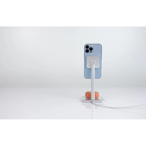 LAB22 Magnetic Phone Stand with Dual Wireless Charging (White)