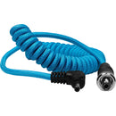 Kondor Blue Locking DC 2.1mm to Right-Angle DC 1.35mm Coiled Cable