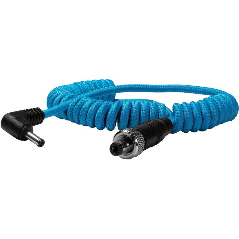Kondor Blue Locking DC 2.1mm to Right-Angle DC 1.35mm Coiled Cable