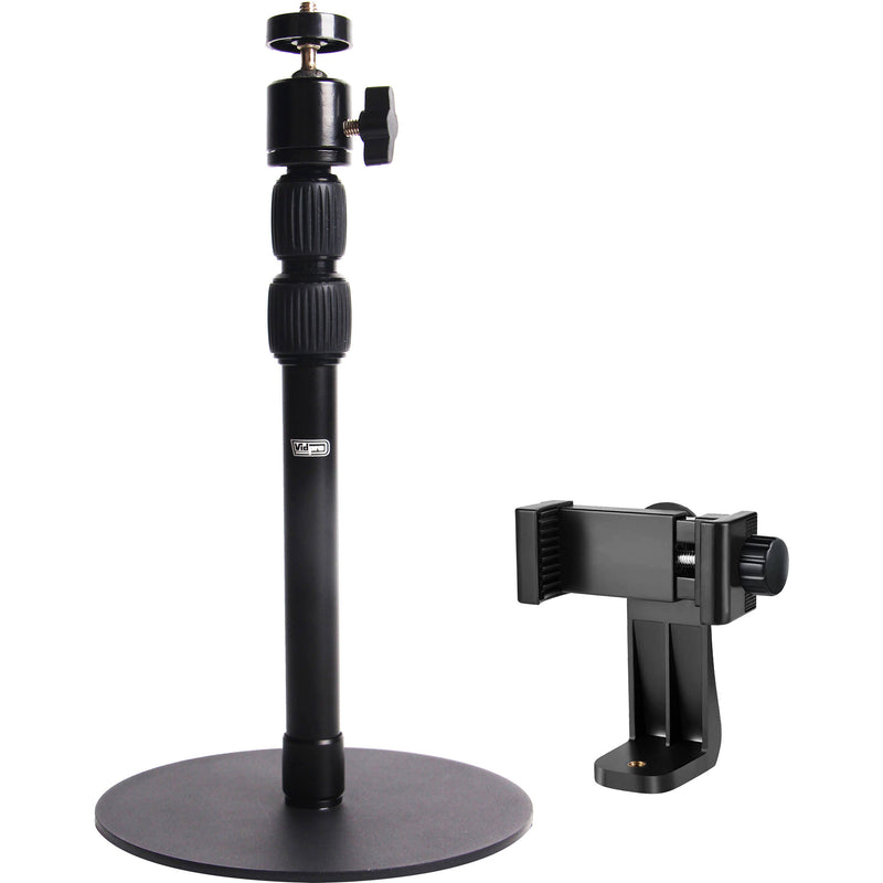 Vidpro ST-18 Height-Adjustable 18" Phone & Camera Desktop Stand