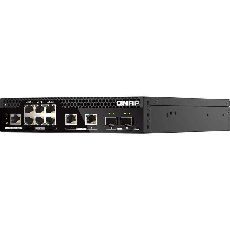 QNAP QSW-M2106PR-2S2T 10-Port PoE++ Compliant 10Gb / 2.5Gb Managed Network Switch