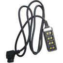 DigitalFoto Solution Limited 1-to-4 D-Tap Splitter with 1/4"-20 Screw (Straight, 47.2")