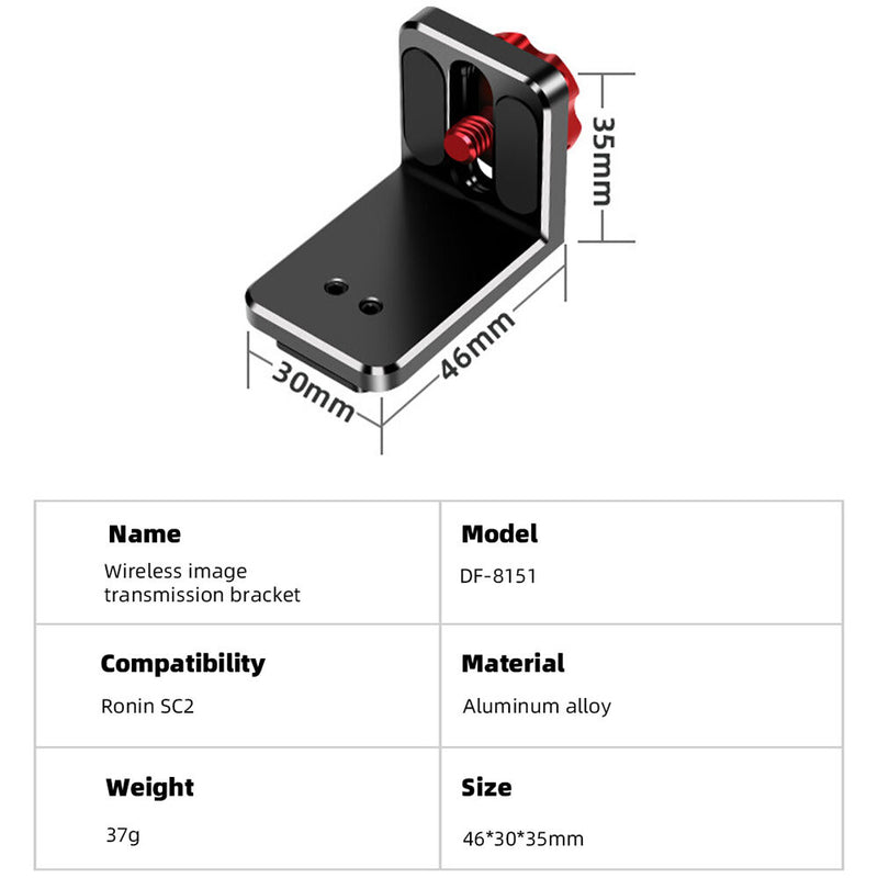 DigitalFoto Solution Limited Wireless Transmitter Bracket for DJI RS 2, RSC 2, RS 3 & RS 3 PRO