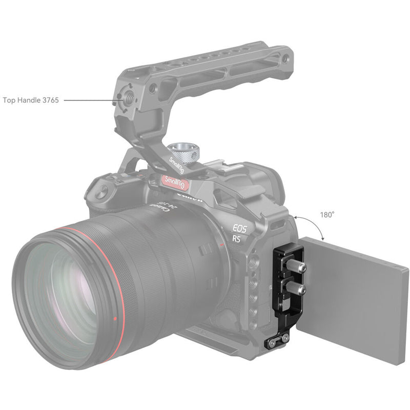 SmallRig HDMI and USB-C Cable Clamp for Canon EOS R5 C/R5/R6/R6 Mark II Cage