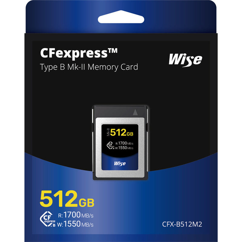 Wise Advanced 512GB CFX-B Series Mark II CFexpress Type B Memory Card