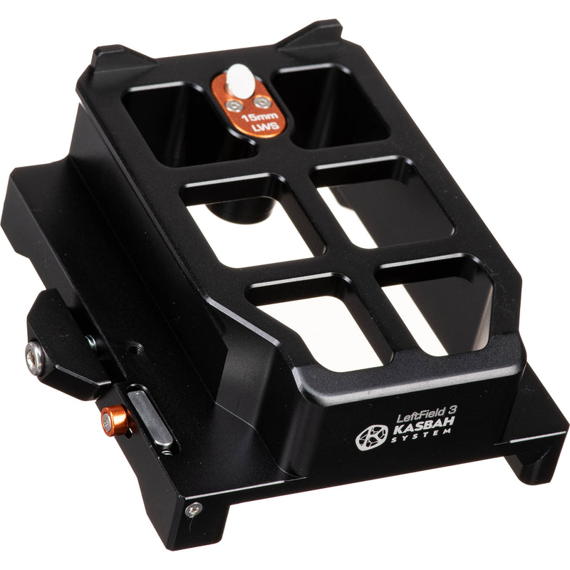 Bright Tangerine LeftField 3 KASBAH Shoulder Pad ARRI Dovetail Riser