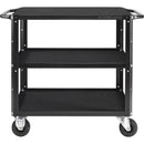 ConeCarts Small 3-Shelf Workstation Cart