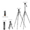 K&F Concept KF09.115 Lightweight Video Travel Tripod with Smartphone Clamp