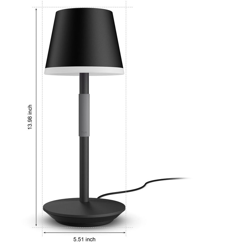 Philips Hue Go Portable Table Lamp (Black)
