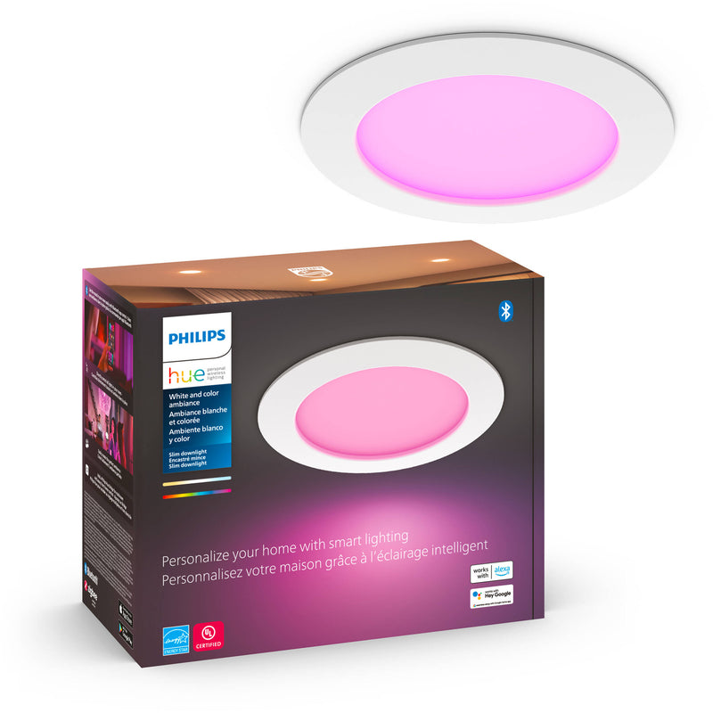 Philips Hue 5/6" Slim Downlight (White & Color Ambiance)