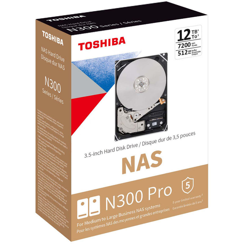 Toshiba 12TB N300 Pro NAS CMR 3.5" Internal Hard Drive