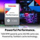Toshiba 16TB X300 Performance 3.5" CMR Internal Hard Drive