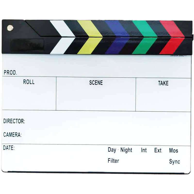 Cavision Next-Gen Production Slate with Color Clapper Sticks (American Style, Color)