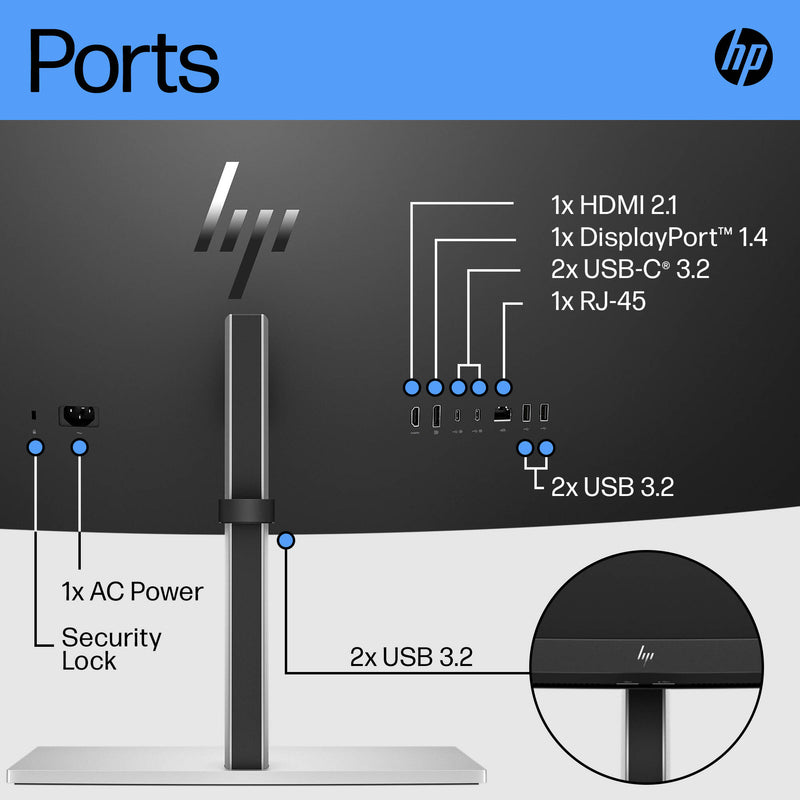 HP E45c G5 DQHD 44.5" 1440p 165 Hz Curved Monitor